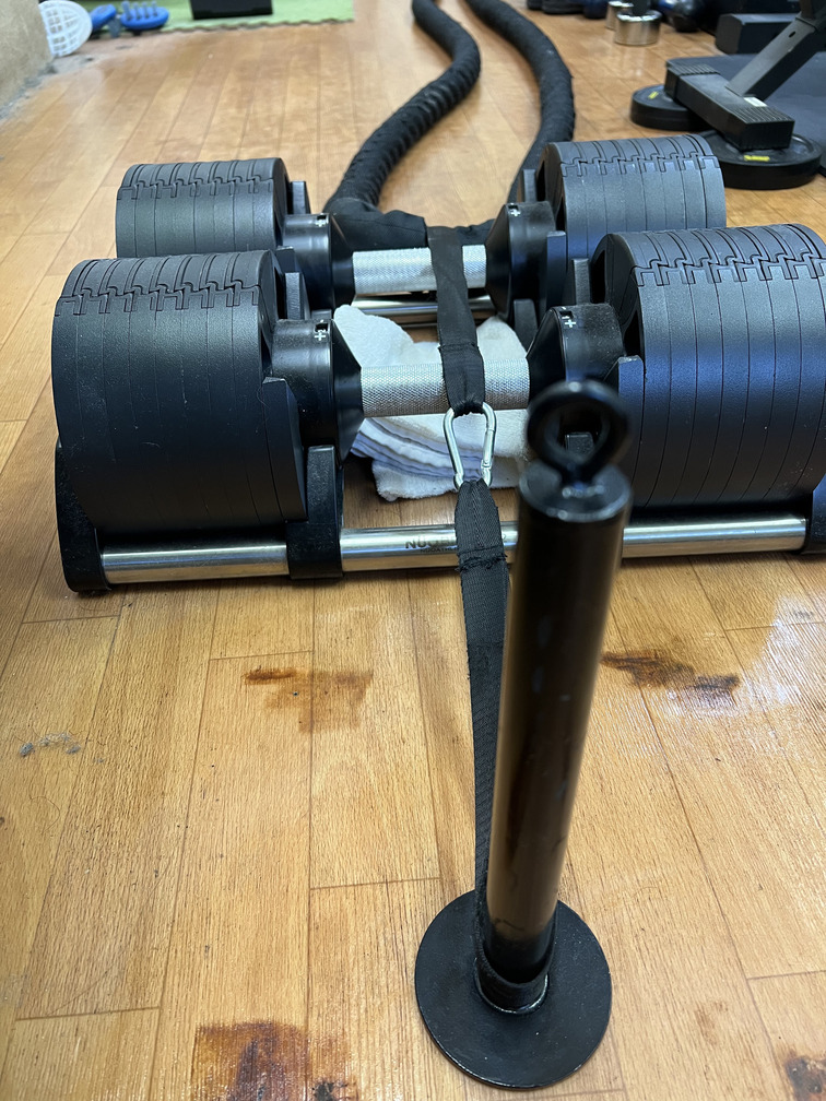 ピンに引っ掛けた様子