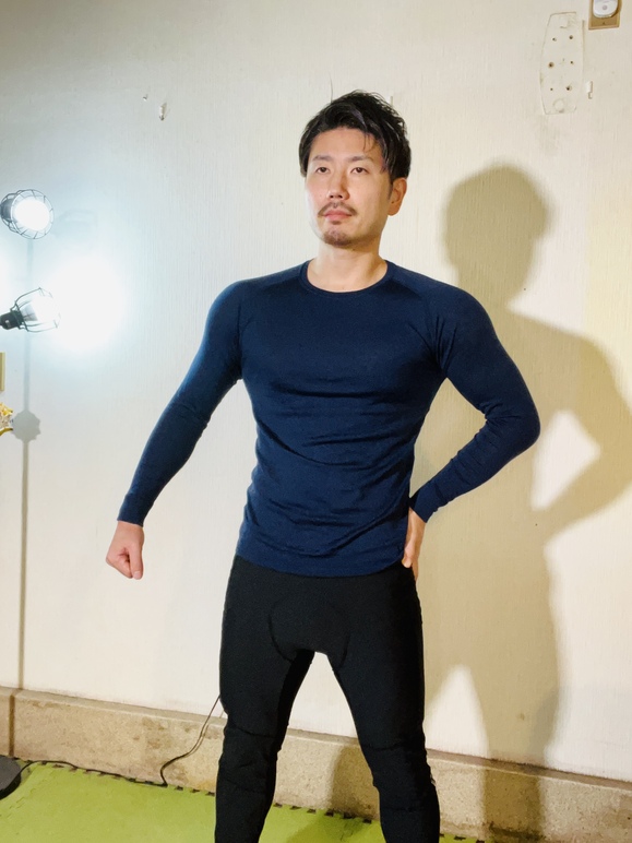 メリノウールインナー着用