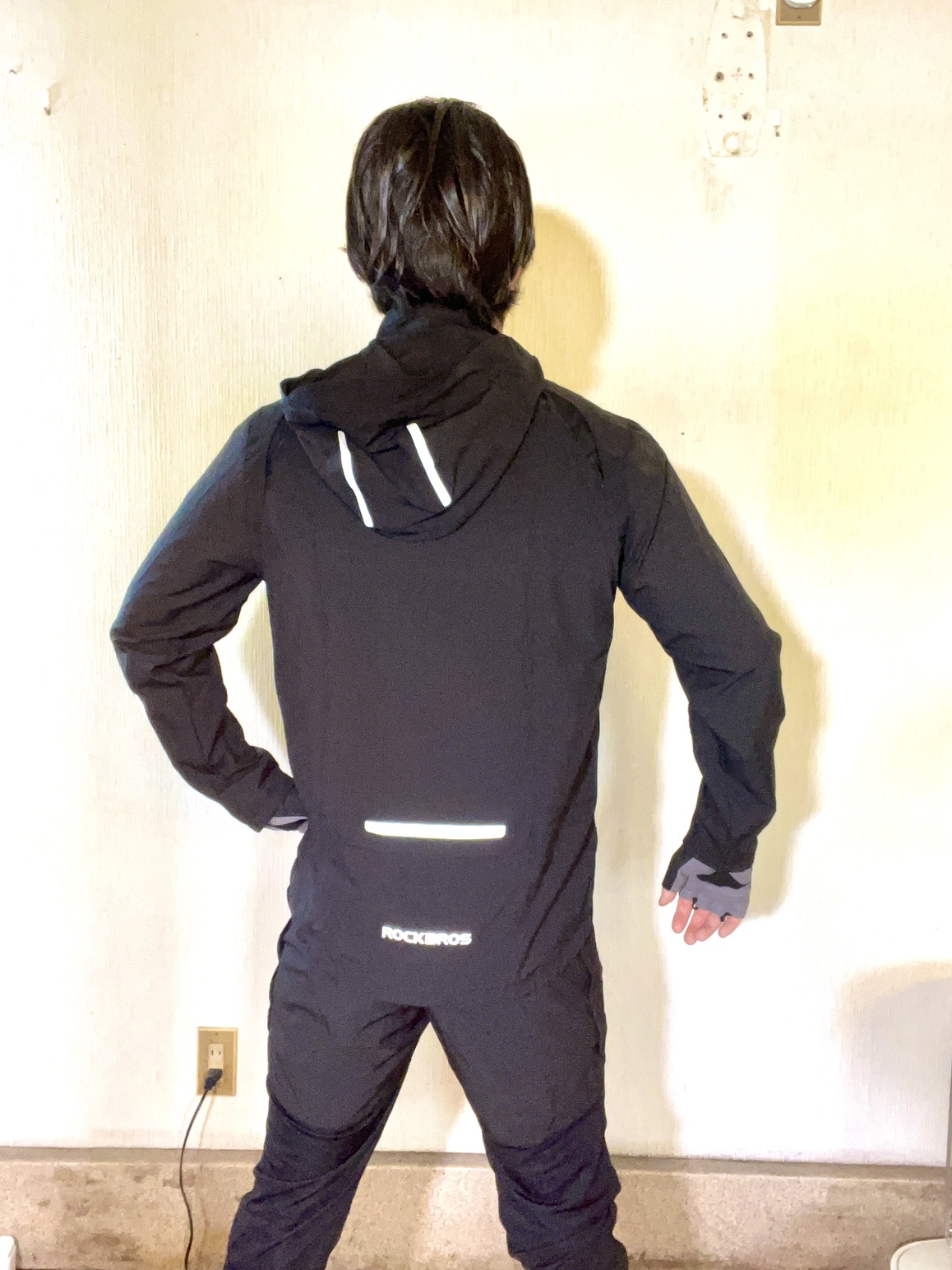 ROCKBROS(ロックブロス)サイクルジャージを実際に着た背面画像